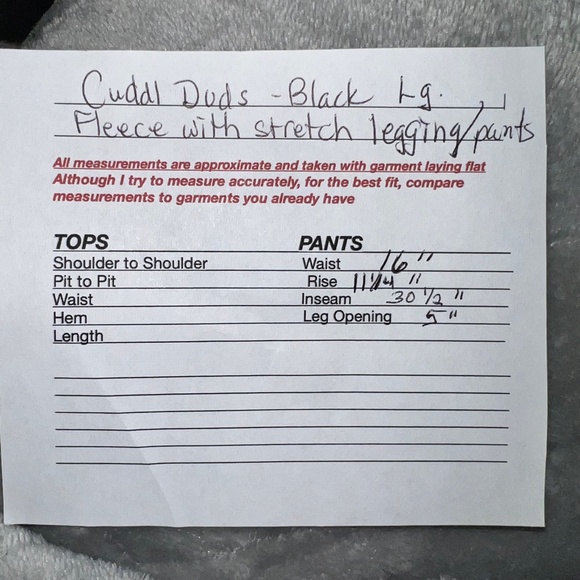 Cuddl Duds Fleecewear with Stretch Leggings, Size Lg - Picture 6 of 7